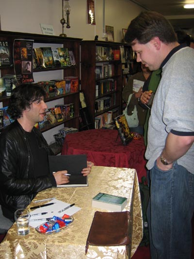 Tim with Neil Gaiman